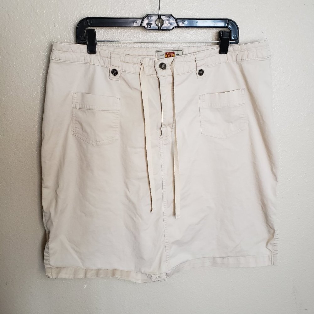 Vintage Route 66 Women's Beige Skirt Size 20W